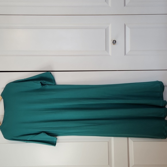 Natural Life All Day Cotton Tee Dress Teal Green Maxi Boho Lagenlook Size M - Picture 7 of 13